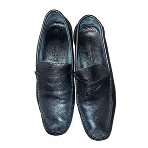 Sandro Moscoloni Segovia Pebble Leather Loafer Shoes Casual Mens 11 D Black‎